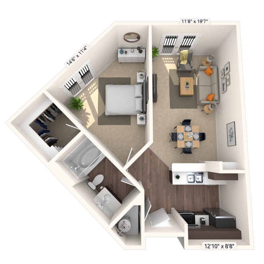 Floorplan image of unit 2341